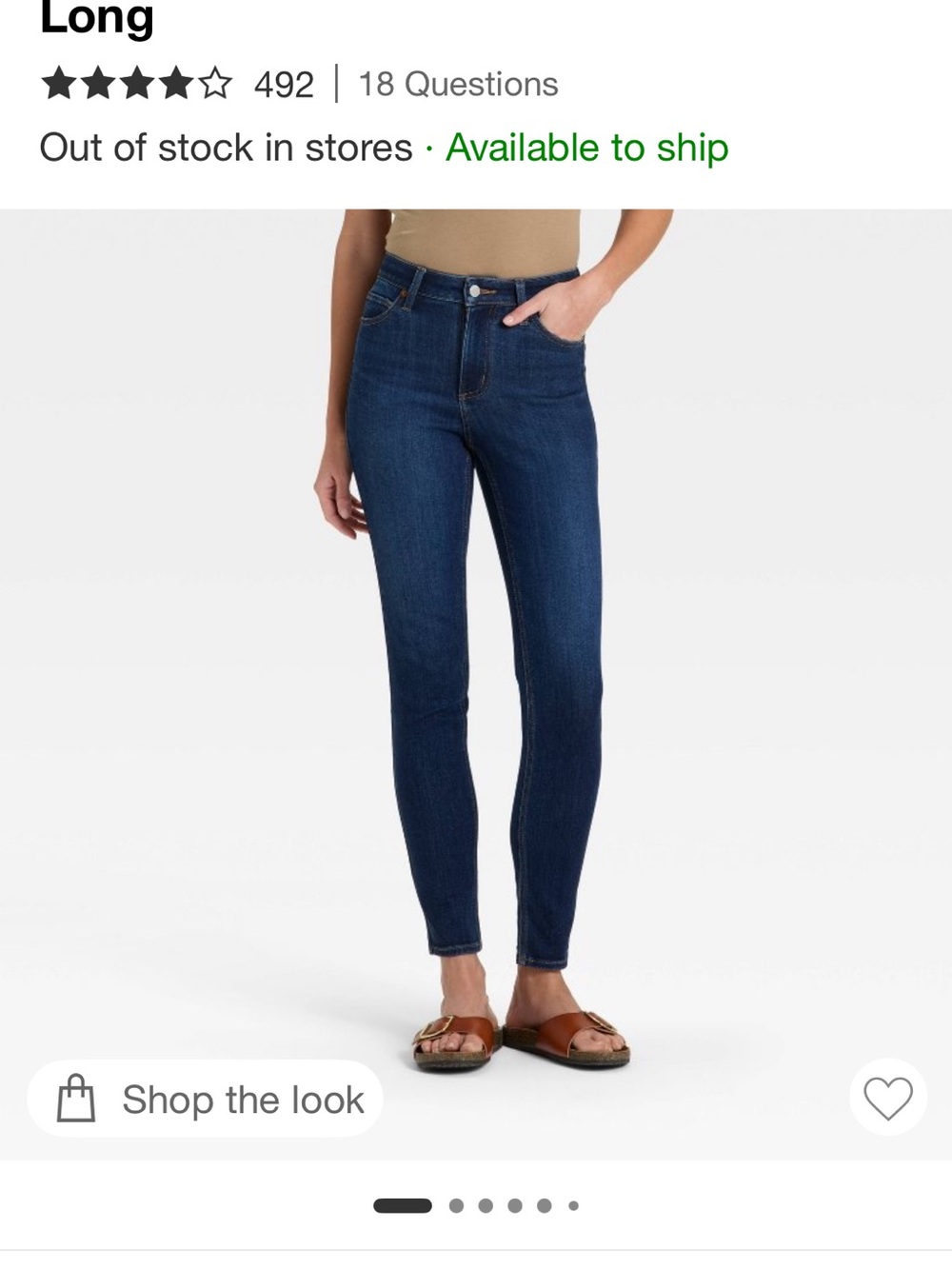 Women's Dark Blue High-Rise Skinny Jeans